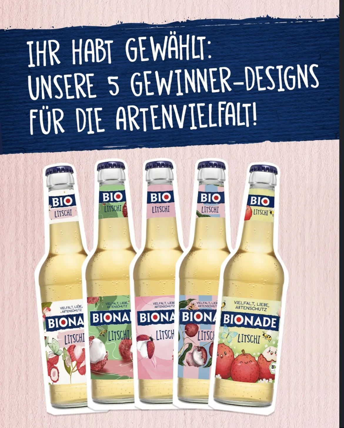 Die fünf Gewinner-Designs.