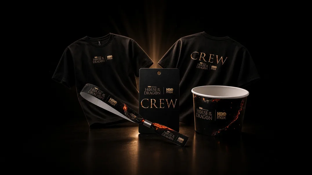 Crew-Merchandise: Shirts, Becher, Pass.