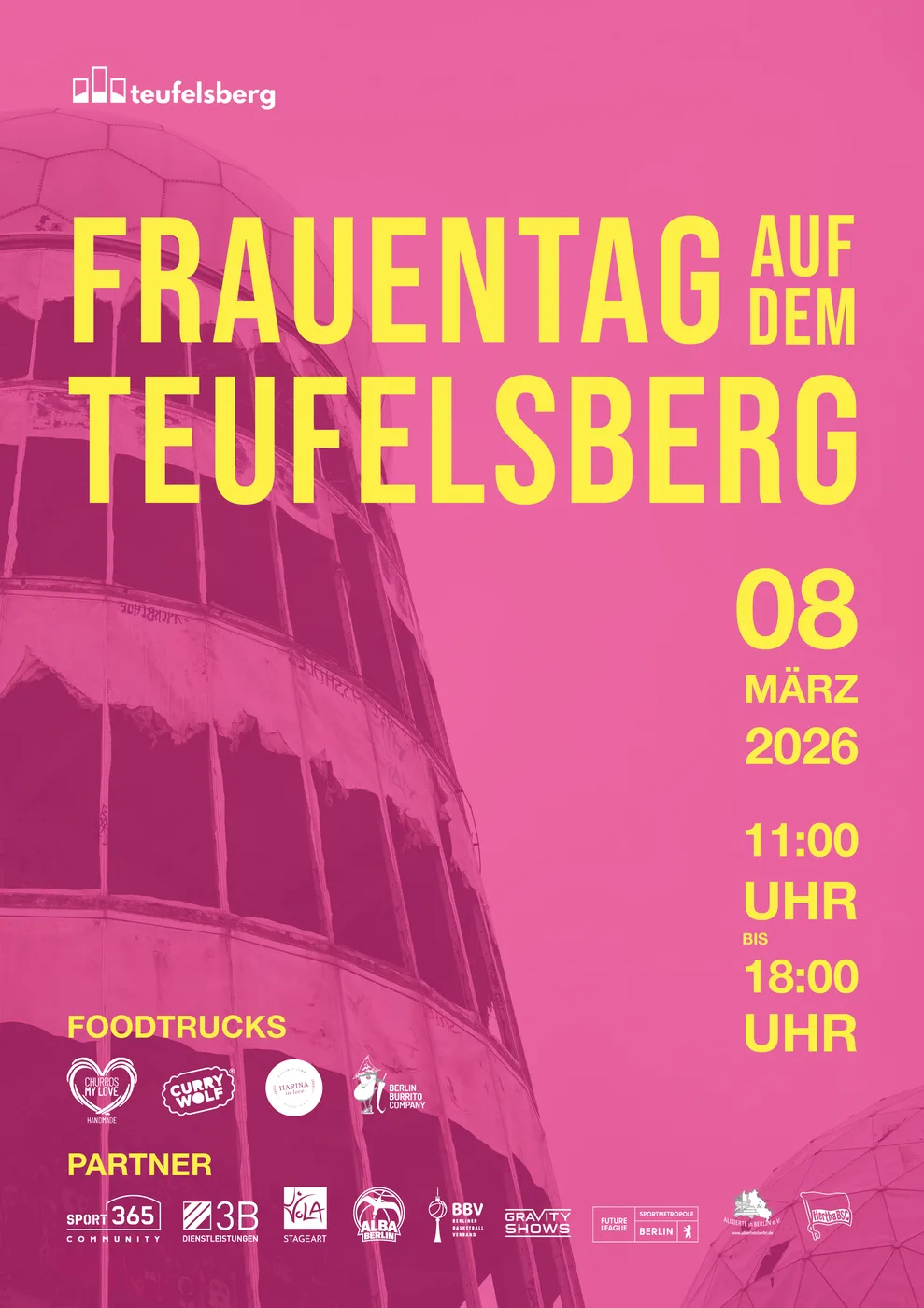 Plakat Frauentag Teufelsberg.